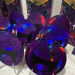 Pokemon Mega Gengar Battle Deck x9 & Plastic Lot of 9 Purple Black Gengar Coins - Image 3