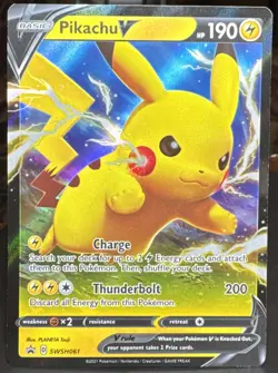 Pokemon Pokemon TCG Pikachu V SWSH061 SWSH: Sword & Shield Black Star Promo Holo - Image 1