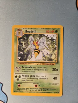 [LP] Beedrill - 17/102 - Pokemon Base Set Unlimited Rare Card WOTC - Image 1