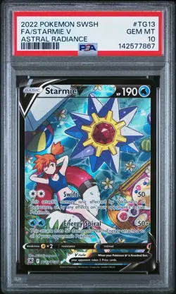 PSA 10 Starmie V Astral Radiance Pokemon Card Trainer Gallery TG13/TG30 2022 - Image 1