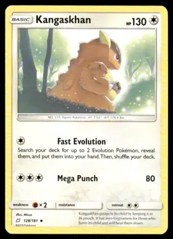 Pokemon Cards Kangaskhan 128/181 Team Up Sun & Moon Uncommon NM - Image 1