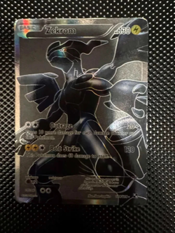 ZEKROM 114/114 BLACK & WHITE BASE FULL ART HOLO POKEMON CARD MP- - Image 2