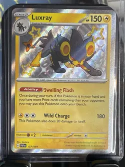 Luxray 137/091 Shiny Rare Paldean Fates Pokemon Card PSA 10 Candidate - Image 1