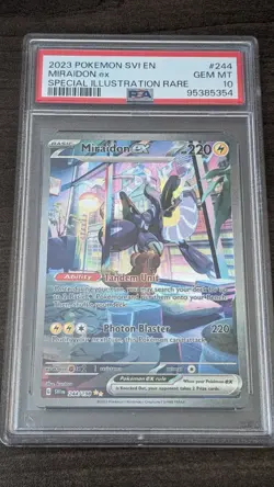 MIRAIDON EX 2023 Pokemon #244/198 PSA 10 GEM-MINT Scarlet & Violet SIR Graded! - Image 1