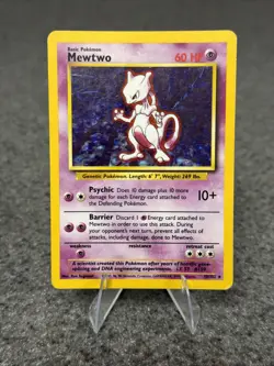 🔥 Mewtwo 10/102 | Unlimited Holo Rare LP | Base Set 1999 Pokemon Card - Image 1