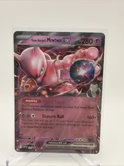 Pokemon TCG Team Rocket's Mewtwo ex SVP 216 Black Star Promo English NM - Image 1