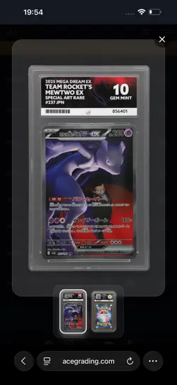 Pokemon Japanese Team Rocket’s Mewtwo Ex SAR 237/193 Mega Dream Ex - ACE 10 - Image 1