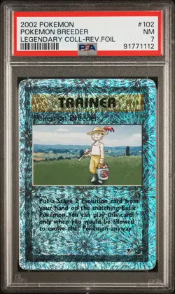 Pokemon Breeder Reverse #102 2002 Pokemon Legendary Collection PSA 7 250001 - Image 1