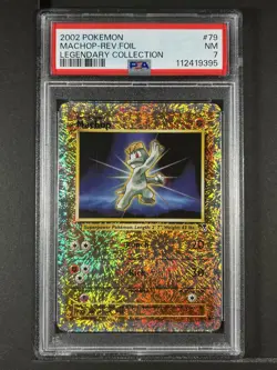 Machop Reverse Foil #79 2002 Pokemon Legendary Collection PSA 7 250001 - Image 1