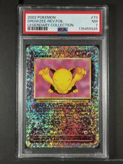 Drowzee Reverse Foil #73 2002 Pokemon Legendary Collection PSA 7 250001 - Image 1