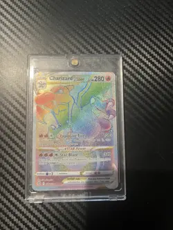 2022 Pokemon Brilliant Stars 174/172 Charizard VSTAR Rainbow Secret Rare - NM - Image 1
