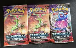 Pokemon TCG: Scarlet and Violet Temporal Forces x3 Booster Pack Sealed - Image 1