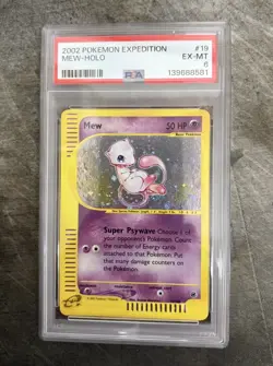 2002 Pokemon Mew Holo Expedition #19/165 PSA 6 English Graded - Image 1