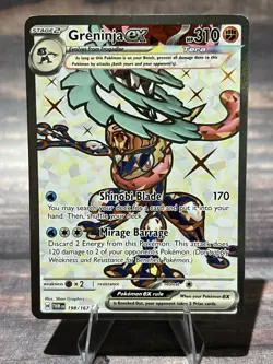 Pokemon Greninja EX TCG Twilight Masquerade Holo Ultra Rare Full Art 198/167 - Image 1