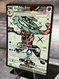 Pokemon Greninja EX TCG Twilight Masquerade Holo Ultra Rare Full Art 198/167 - Image 3