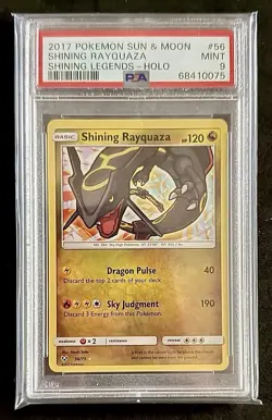 POKEMON SHINING RAYQUAZA HOLO SUN & MOON SHINING LEGENDS #56 2017 PSA 9 - Image 1
