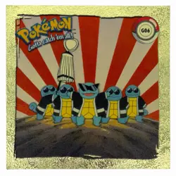 Pokemon Artbox Gold Prism Holo Squirtle Squad Sticker G06 Vintage 1999 - Image 1