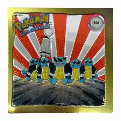 Pokemon Artbox Series 1 Squirtle Squad Gold Bordered Sticker R06 Vintage 1999 - Image 1