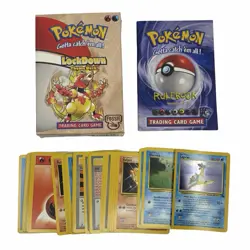 Pokemon Fossil Lockdown Theme Deck W/ Box + Book Vintage 1998 WOTC Fire Water 742818060776 - Image 1
