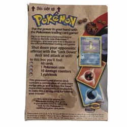 Pokemon Fossil Lockdown Theme Deck W/ Box + Book Vintage 1998 WOTC Fire Water 742818060776 - Image 4