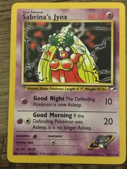 Pokemon TCG Sabrina's Jynx Gym Heroes Uncommon Basic 59/132 60 HP Regular - Image 1