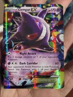Pokemon Gengar EX 34/119 Full Art Ultra Rare Holo 170 XY Phantom Forces Foil TCG - Image 1