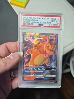 PSA 10 MINT Charizard GX SM211 2019 Pokemon SM Black Star Promo Hidden Fates - Image 1