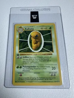Kakuna 1st Edition Base Set 33/102 WOTC Vintage Pokemon Original 1999 - Image 1