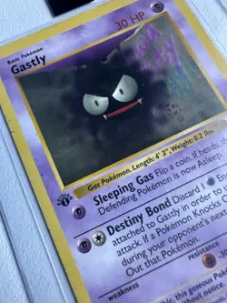 Gastly 1st Edition Base Set 50/102 WOTC Pokemon 1999 LP - Image 2