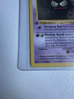 Gastly 1st Edition Base Set 50/102 WOTC Pokemon 1999 LP - Image 3