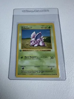Nidoran 1st Edition Base Set 55/102 WOTC Vintage Pokemon 1999 Original - Image 1