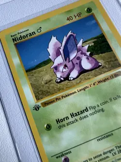 Nidoran 1st Edition Base Set 55/102 WOTC Vintage Pokemon 1999 Original - Image 2