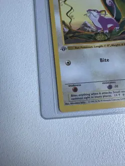 Rattata 1st Edition Base Set 61/102 WOTC Pokemon 1999 NM - Image 3
