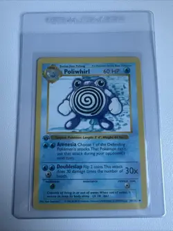 Poliwhirl 1st Edition Base Set 38/102 WOTC Vintage Pokemon RARE MINT - Image 1