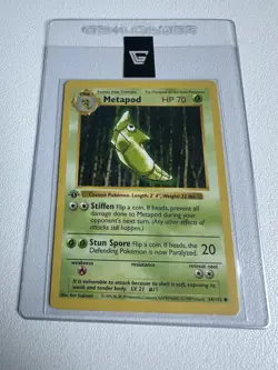 Metapod 1st Edition Base Set 54/102 WOTC Vintage Pokemon Original 1999 - Image 1