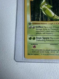 Metapod 1st Edition Base Set 54/102 WOTC Vintage Pokemon Original 1999 - Image 3
