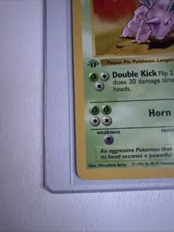 Nidorino 1st Edition Base Set 37/102 WOTC Vintage Pokemon Original 1999 - Image 2