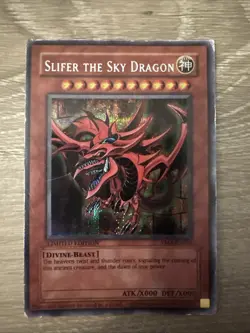 Yu-Gi-Oh! TCG Slifer the Sky Dragon YMA-EN001 Heavy Play HP - Image 1