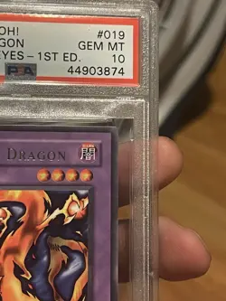 Yugioh Lob-019 Darkfire Dragon 1st Ed Psa 10 Gem Mint Rare Legend Of Blue-eyes - Image 2