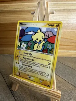 Pokemon POP Series 3 Rare,Holo Minun #004/017 Moderately played - Image 1