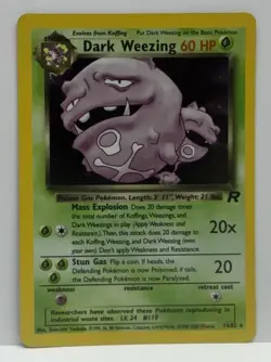 Pokemon TCG: Dark Weezing 14/82 Team Rockets- Holo- Unlimited- WOTC- LP - Image 1