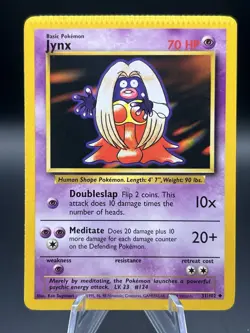 Pokemon TCG Jynx 031/102 Base Set Regular CRIMPED ERROR - Image 1