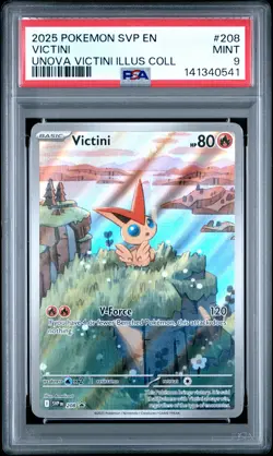 2025 Pokemon Black Star Promo #208 Victini Unova Victini Illus Coll PSA 9 - Image 1