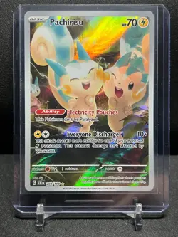 Pachirisu 208/198 IR Illustration Rare Holo Pokemon 2023 Scarlet & Violet NM - Image 1
