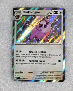 Oinkologne 208/091 NM/M SV Paldean Fates PAF EN Shiny Pokemon TCG - Image 1