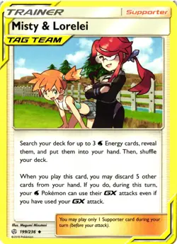 Pokemon TCG Tag Team Misty & Lorelei 199/236 Cosmic Eclipse VLP - Image 1