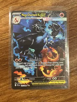 Pokemon Mega Charizard X EX 125/094 DAMAGED MP/LP SEE PICS AND DESCRIPTION - Image 1