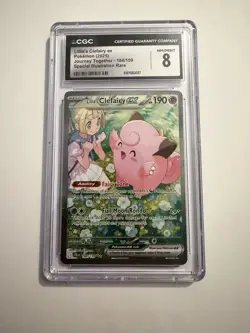 Pokemon TCG Lillie's Clefairy EX Journey Together 184/159 CGC NM/Mint 8 - Image 1