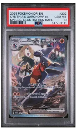 2025 POKEMON DRI EN-DESTINED RIVALS #232 CYNTHIA'S GARCHOMP EX PSA 10 - Image 4