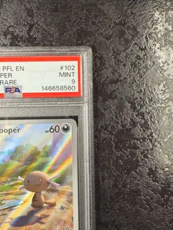 2025 POKEMON PFL EN PALDEAN WOOPER ILLUSTRATION RARE #102 💎 PSA 9 - Image 2